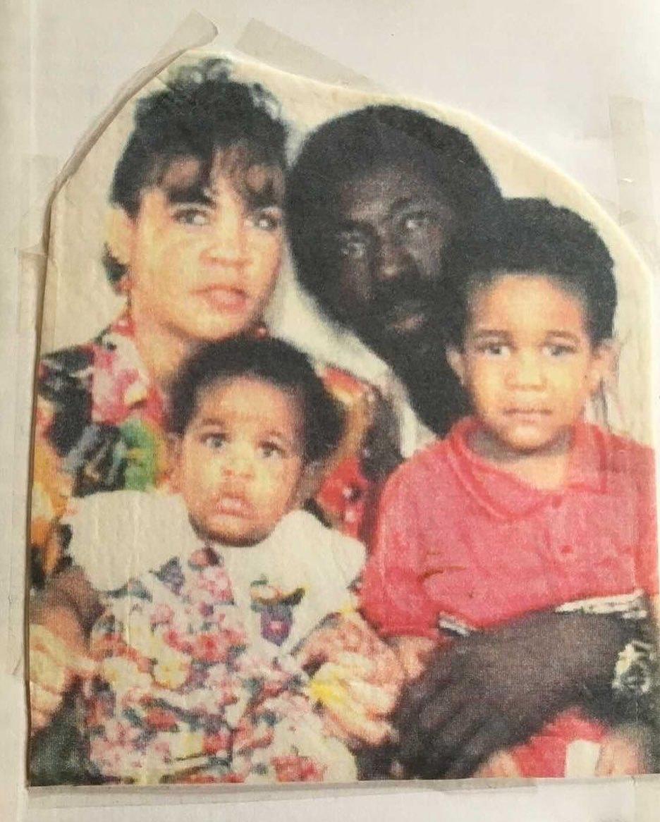 Feliz's family: Catherine, Mercedes, Manuel and William at the Macy's Department Store on 34th Street in Manhattan, 1994.