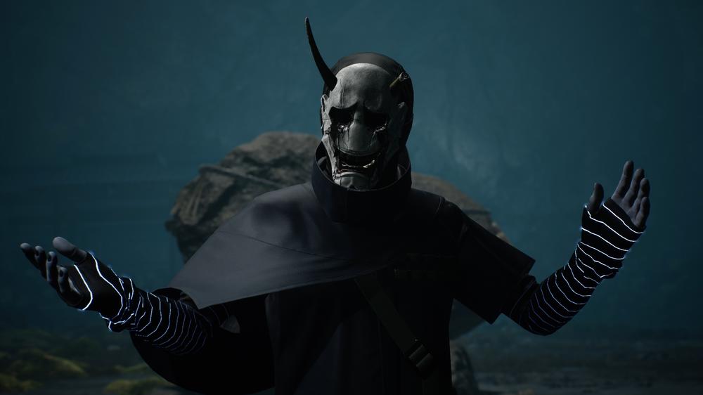 Villain Hannya, complete with the mask he derives his name from.