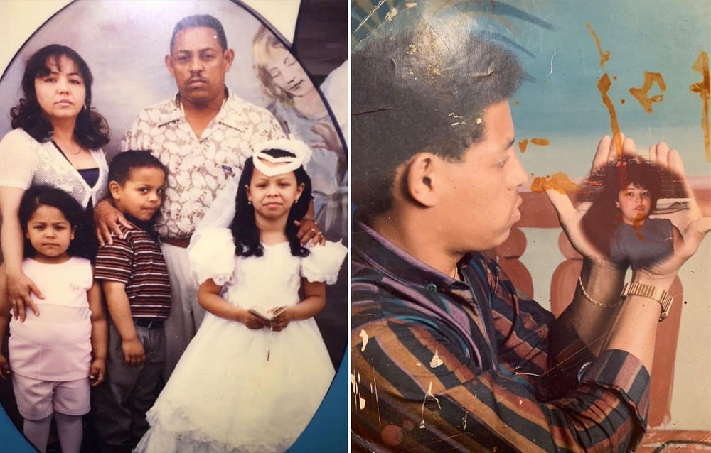 Lizbel Ortiz's mom and dad, Anderson and Reina, with her siblings in East New York, Brooklyn, 1999.