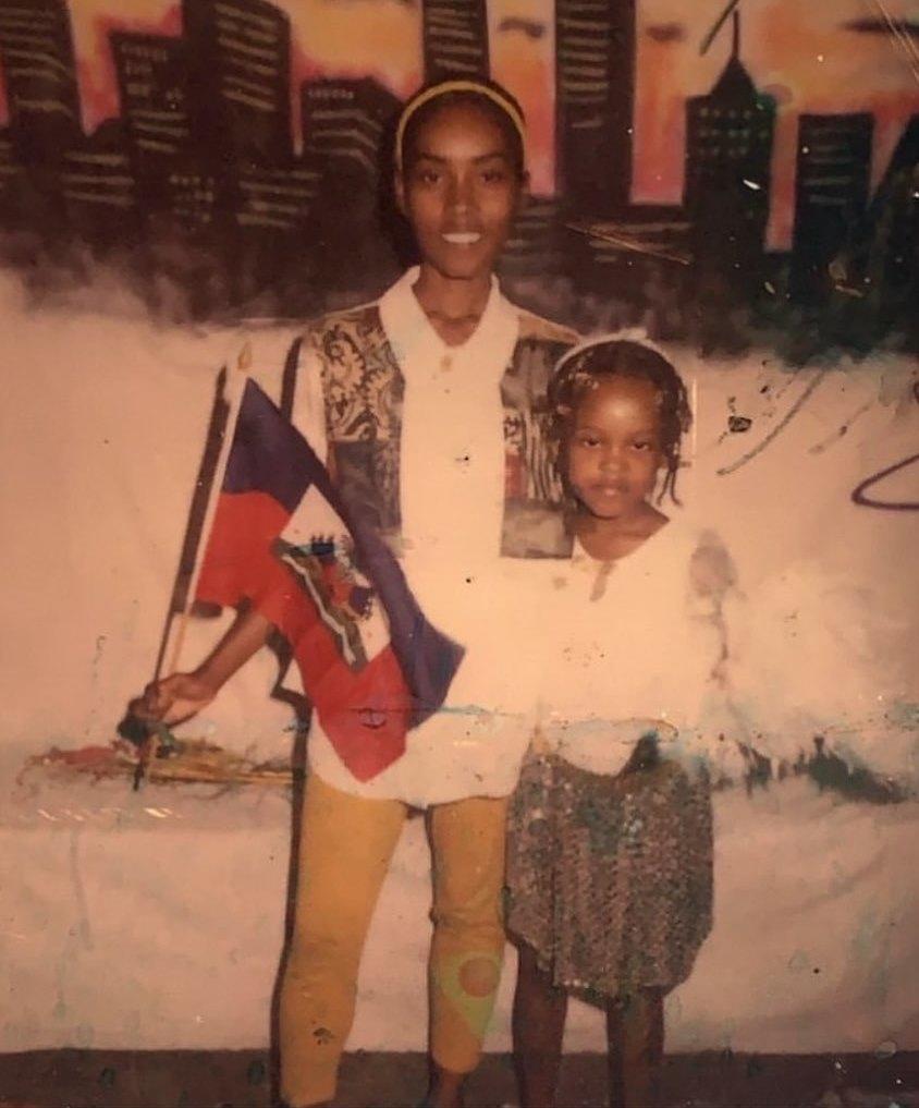 Raia Garvin and her mom at the West Indian Day Parade on Eastern Parkway in Brooklyn, 1993.