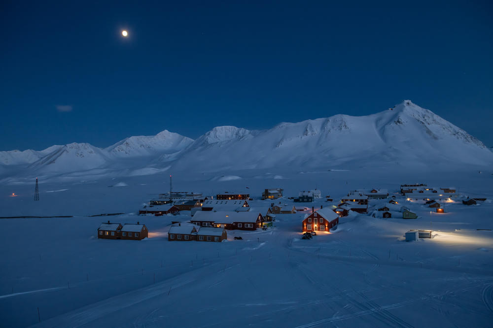 Ny-Ålesund, Svalbard, seen here on March 26, 2021, is the northernmost community of the world and home to research stations belonging to 10 countries and multiple science groups that are working to better understand the changing polar regions.