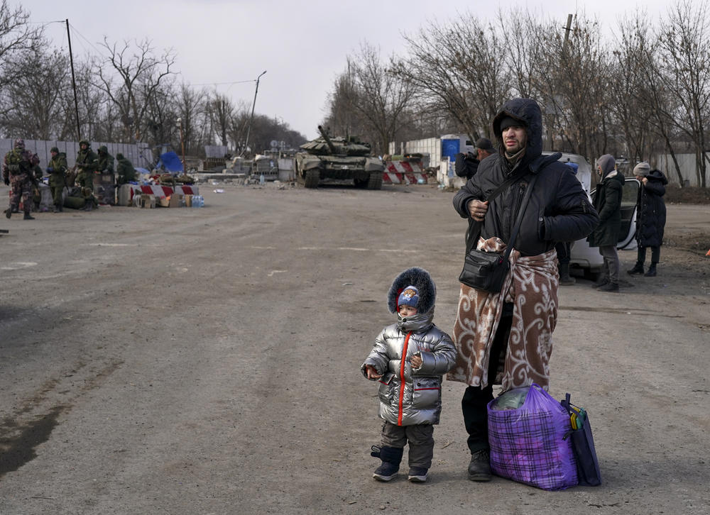 Civilians trapped in Mariupol are evacuated in groups through other cities.