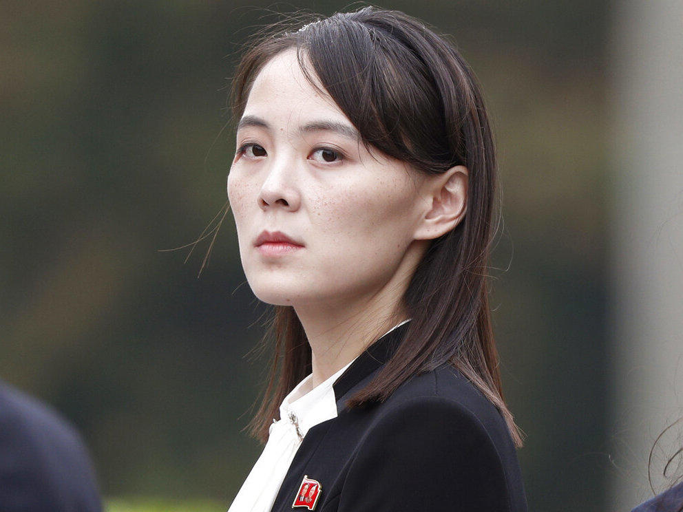 FILE - Kim Yo Jong, sister of North Korea's leader Kim Jong Un, attends a wreath-laying ceremony at Ho Chi Minh Mausoleum in Hanoi, Vietnam, March 2, 2019.