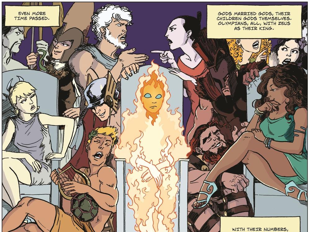 Graphic novelist George O'Connor treats the Olympians as both a family and as distinct gods and goddesses, each with their own personality.