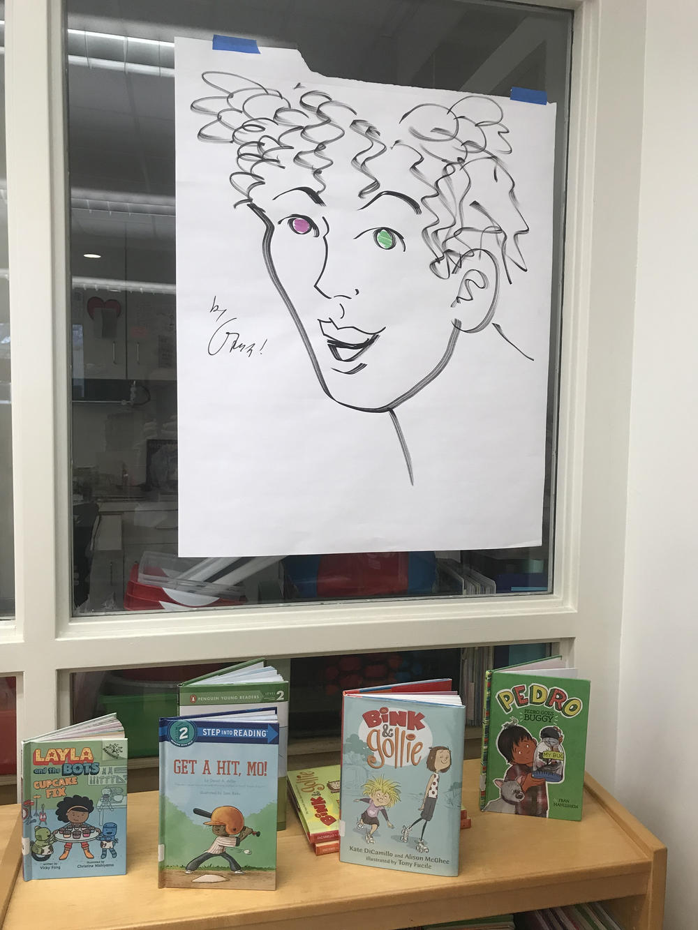 On his visit to Brent Elementary School in Washington, DC, George O'Connor drew an impromptu Dionysos on the spot.