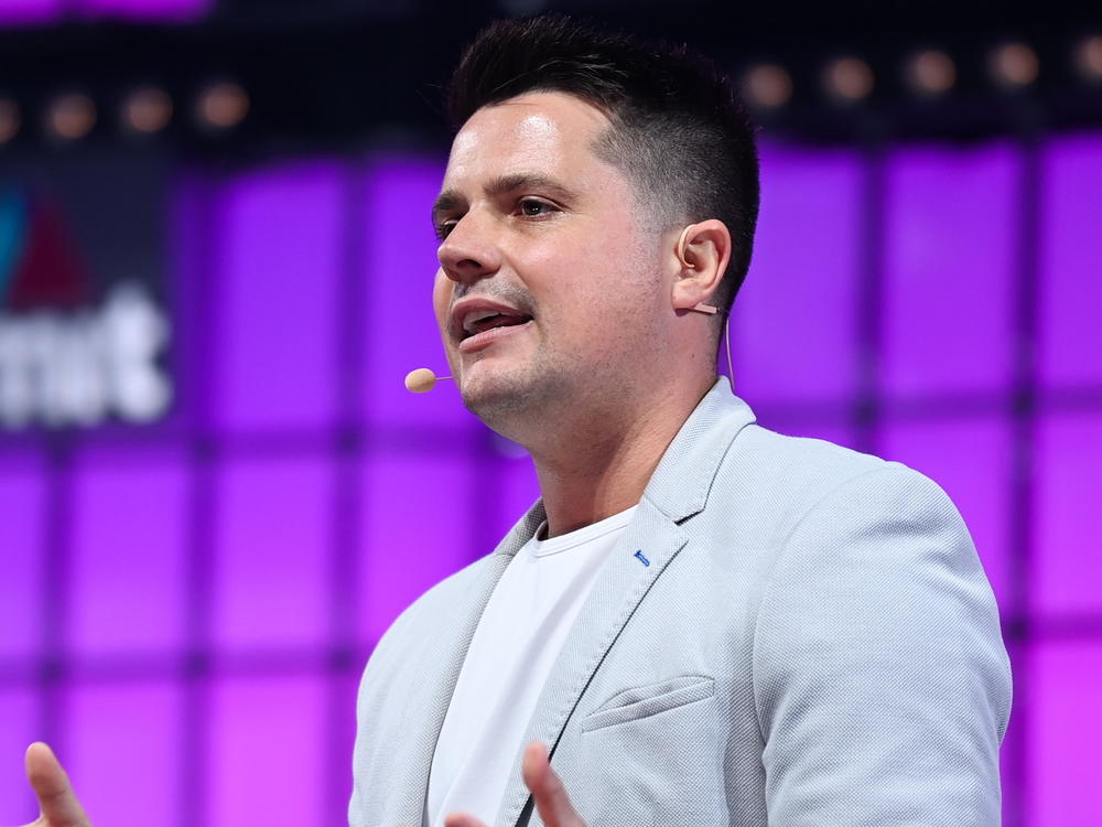 Fast CEO Domm Holland at Web Summit 2021 in Lisbon. On Tuesday, he announced the startup would close its doors.