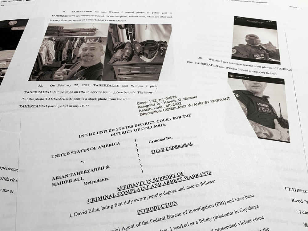 The affidavit to support the arrests of Arian Taherzadeh and Haider Ali says the two men were posing as federal agents, giving free apartments and other gifts to U.S. Secret Service agents, including one who worked on the first lady's security detail.