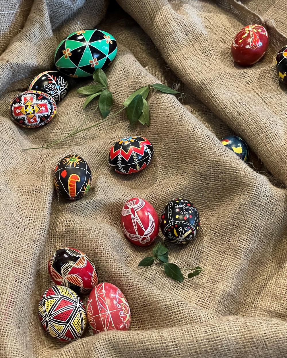 Recently arrived Ukrainian <em>pysanky</em> at the Ukrainian Institute of America in New York City on Apr. 1.