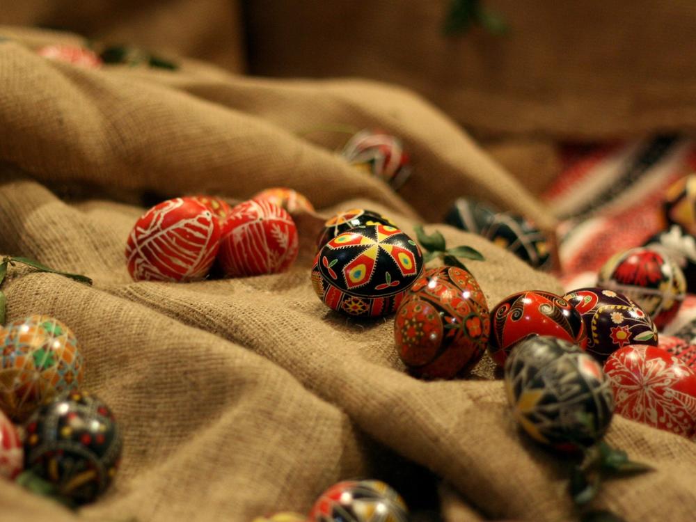 <em>Pysanky</em> at the Ukrainian Institute of America in New York City.