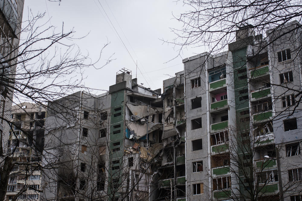 An airstrike on a residential area in early March killed nearly 50 people. City officials say no military targets were nearby.