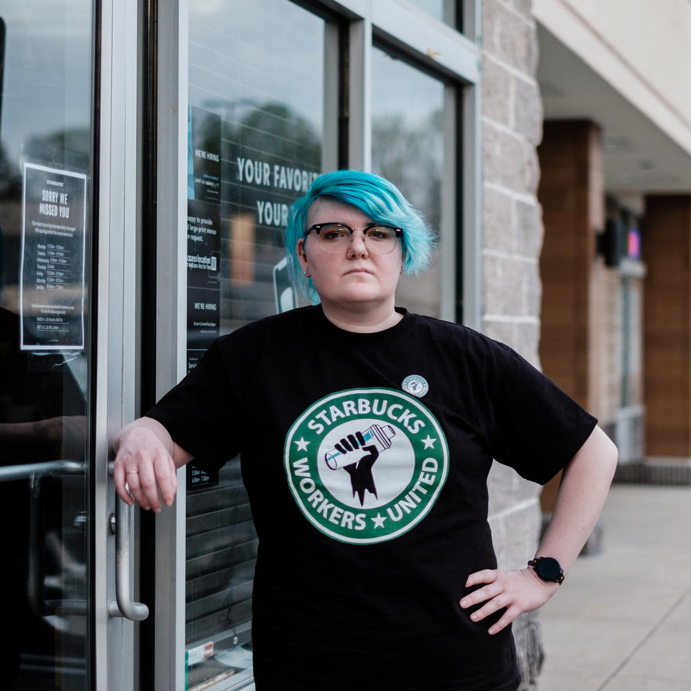 Starbucks shift supervisor Gailyn Berg, who first came to Starbucks four years ago, became one of the organizers of the union campaign in Springfield, Virginia.