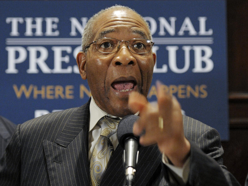 Rev. Amos Brown, senior pastor of Third Baptist Church, San Francisco, Calif., speaks is 2012. California's first-in-the-nation reparations task force meets in person Wednesday for the first time since its inaugural meeting nearly a year ago.