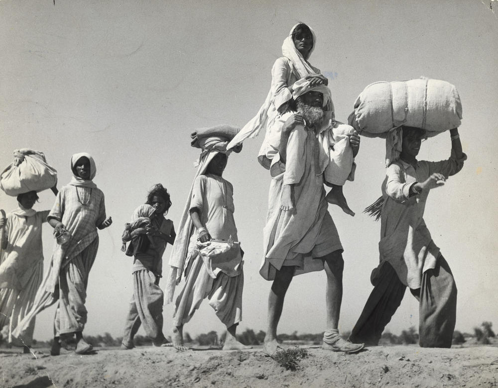 Members of the Sikh religion migrate to their new homeland, India, in 1947.