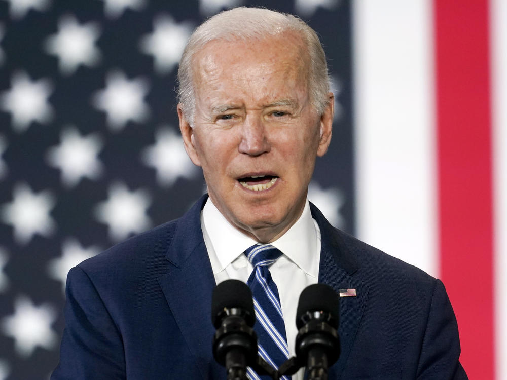 President Biden, seen speaking at North Carolina A&T State University in Greensboro, N.C., on April 14, 2022, has reestablished a tradition that presidents make their tax filings publicly available after former President Trump failed to do so.