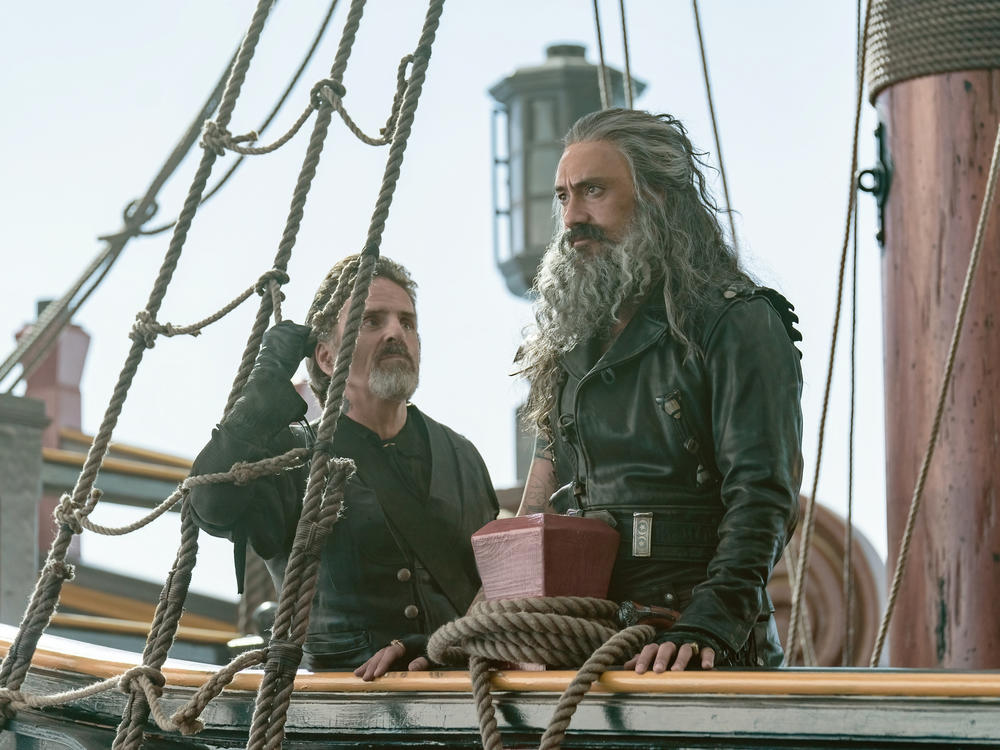 Con O'Neill and Taika Waititi in episode 6 of <em>Our Flag Means Death. </em>