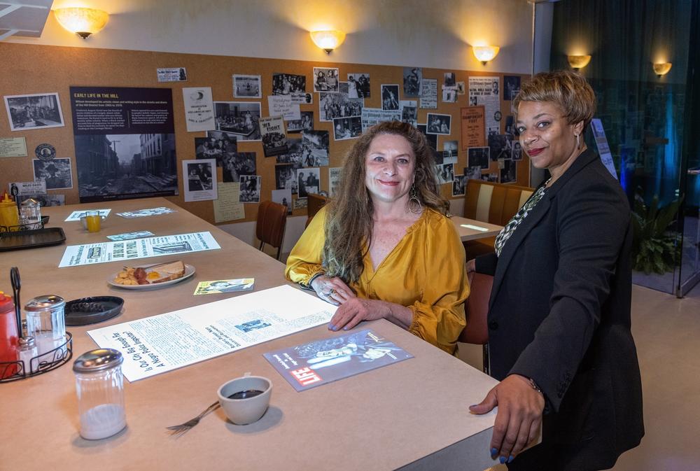 Constanza Romero-Wilson (l.), chief curator, and August Wilson African American Cultural Center President and CEO Janis Burley Wilson.