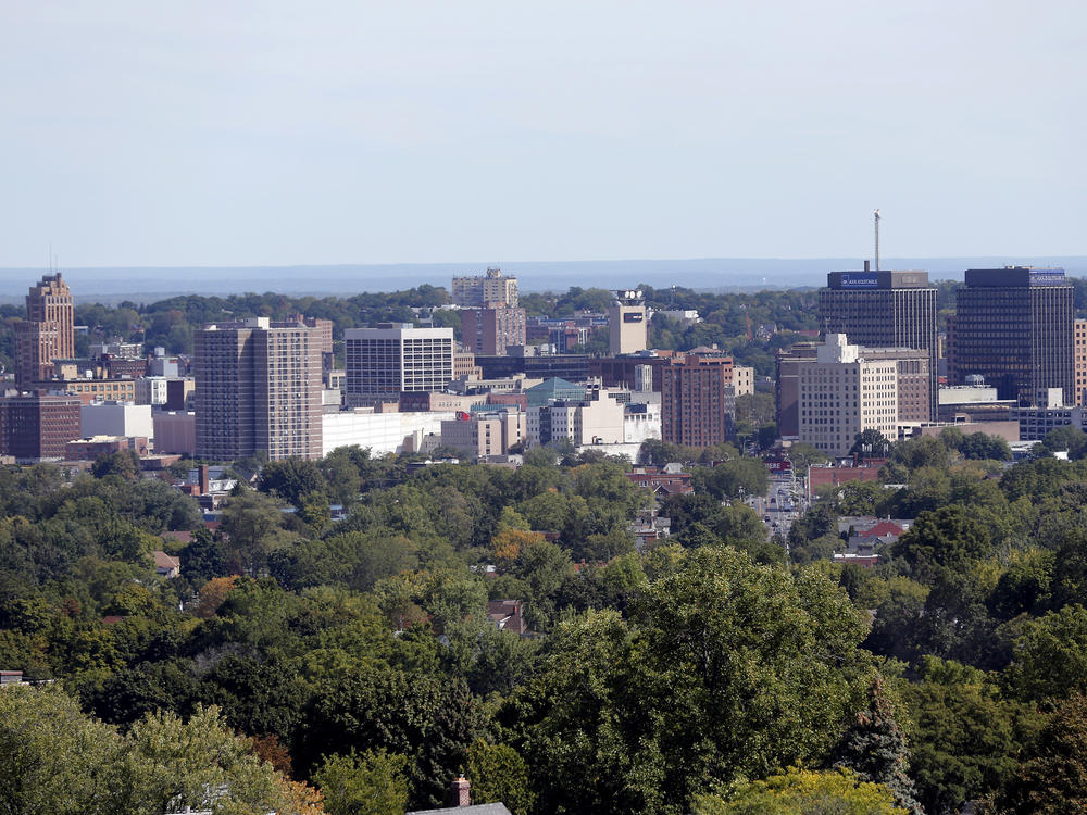 The skyline in Syracuse, N.Y. in 2015.