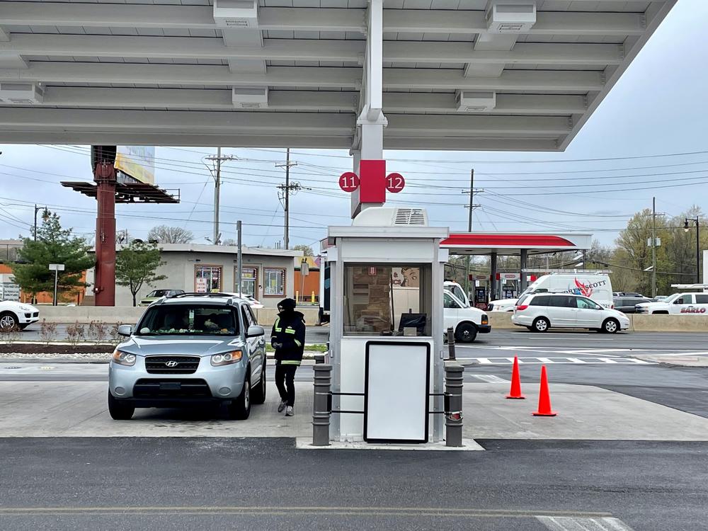 At a South Jersey gas station, orange cones block one of the lanes. Stations have shut down some pumps because owners have struggled to hire enough attendants, according to the New Jersey Gasoline-Convenience-Automotive Association.