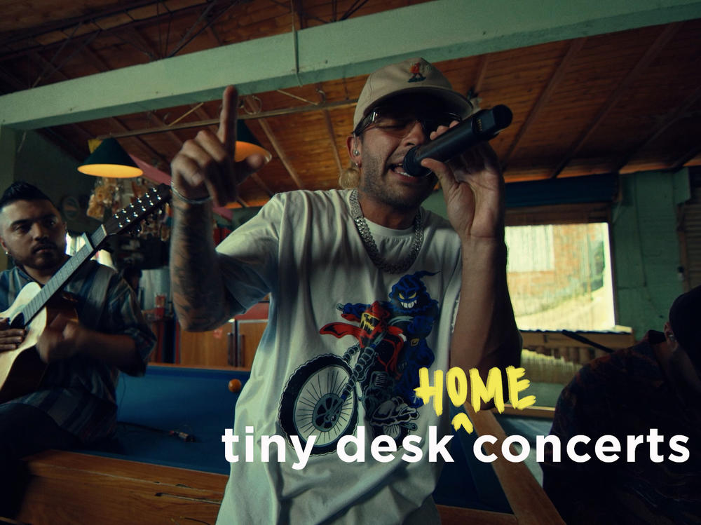 Feid performs a Tiny Desk (home) concert.