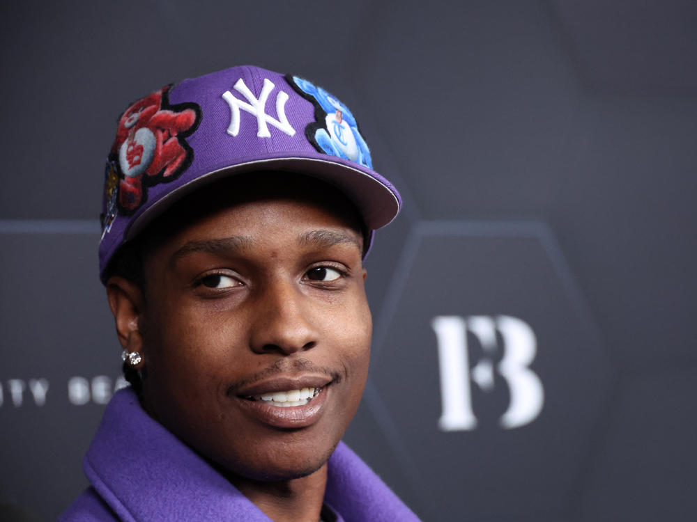 A$AP Rocky poses for a picture  in Los Angeles on Feb. 11. The rapper was arrested in Los Angeles on Wednesday in connection with a November 2021 shooting.