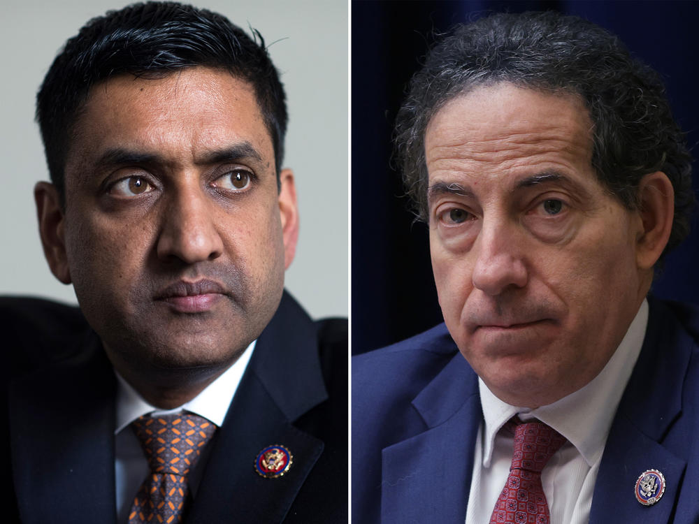 (L) Rep. Ro Khanna, D-Calif.; (R) Rep. Jamie Raskin, D-Md.
