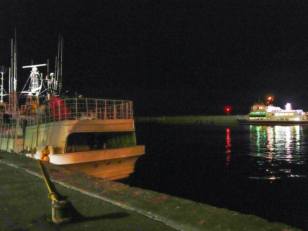 A tour boat that went missing on Saturday left this fishing port in the Japanese island of Hokkaido.