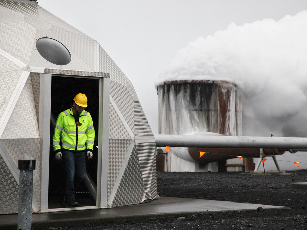 Companies like CarbFix are working on taking carbon dioxide and pumping it underground to react with porous rock, locking it there so it doesn't cause the planet to warm.