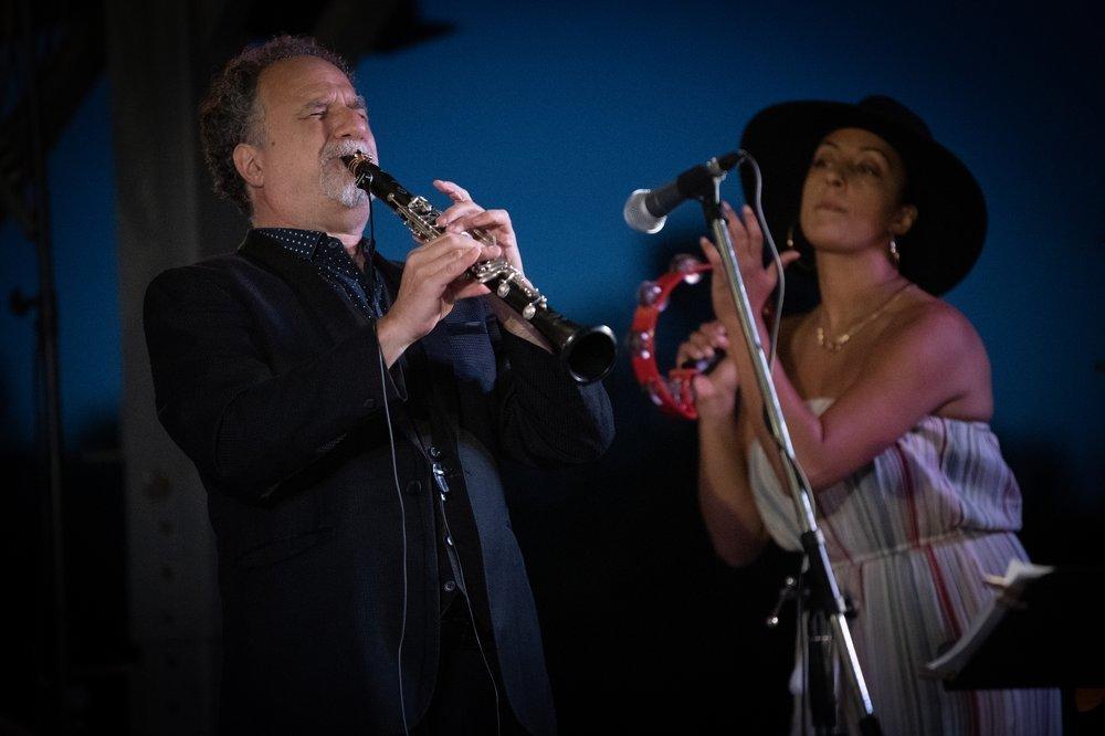 David Krakauer, co-founder of Mazel Tov Cocktail Party. His klezmer-infused clarinet playing runs through the band's songs.