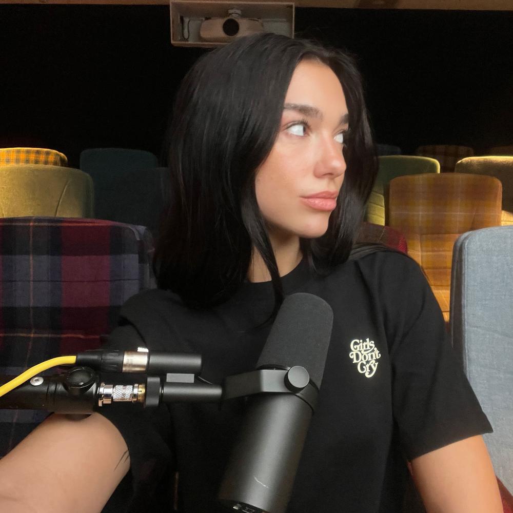Dua Lipa, in a selfie taken while recording her interview with <em>Morning Edition</em> in April, 2022.