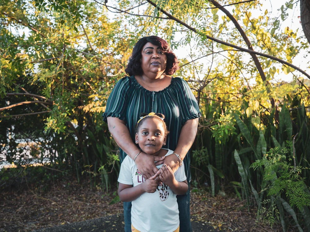 Meralyn Kirkland with her granddaughter, Kaia Rolle.