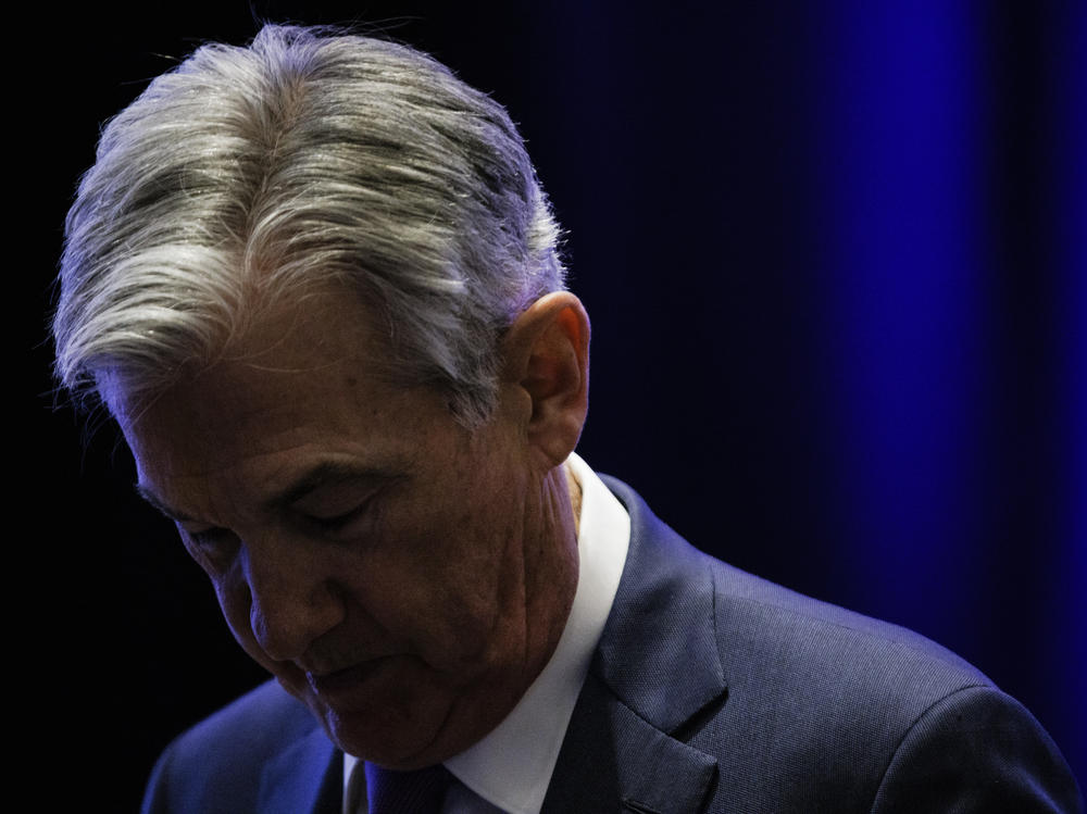 Federal Reserve Board Chair Jerome Powell before speaking at a luncheon at the 2022 NABE Economic Policy Conference in Washington, D.C., on March 21. The Fed is widely expected to raise interest rates by half a percentage point at its meeting next week.
