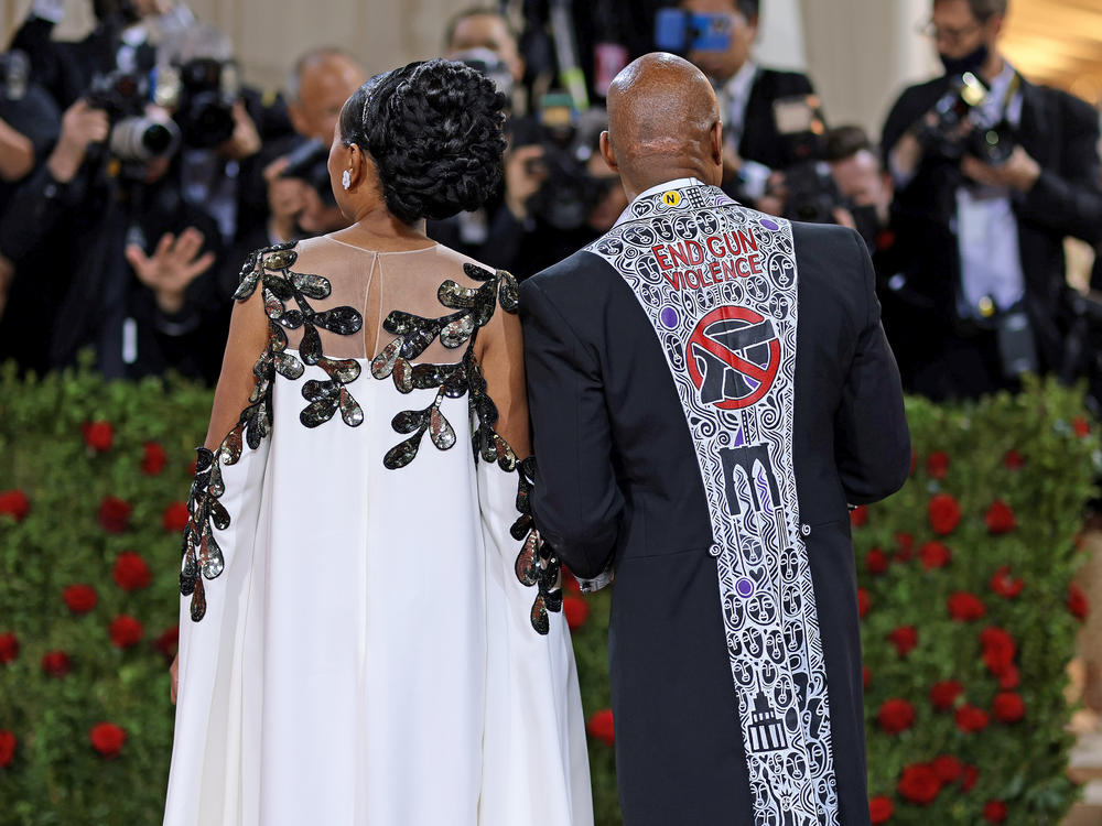 Tracey Collins and New York City Mayor Eric Adams at the 2022 Met Gala on Monday in New York City.