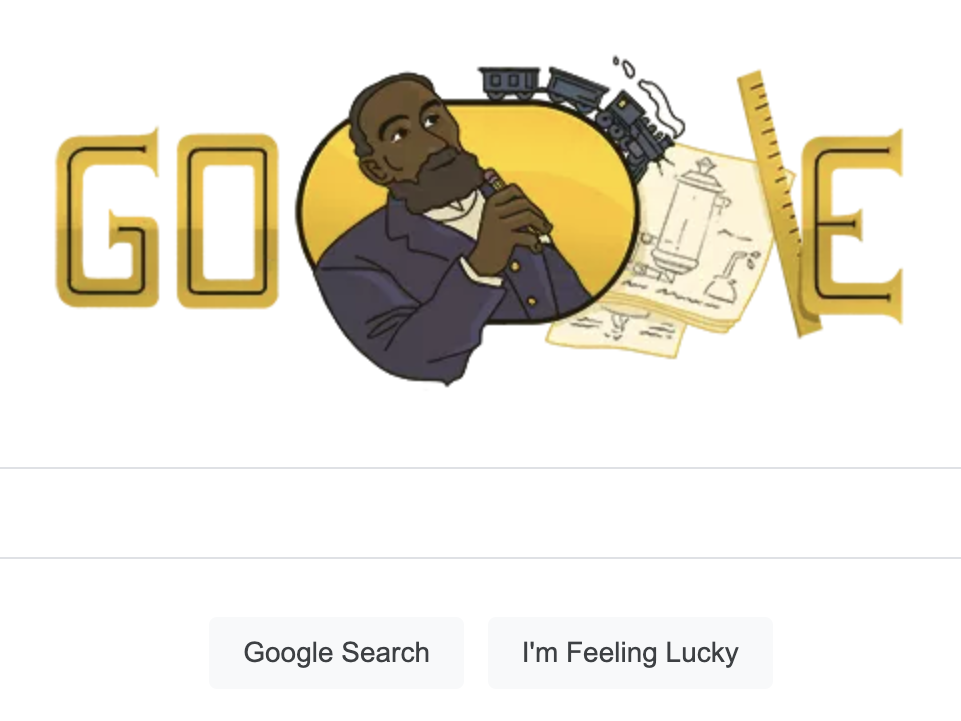 Google doodle honoring inventor Elijah McCoy.