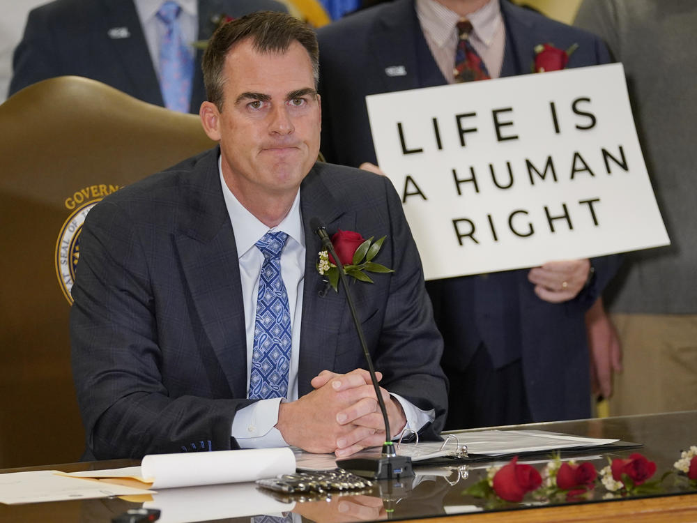 Oklahoma Gov. Kevin Stitt on April 12 in Oklahoma City.