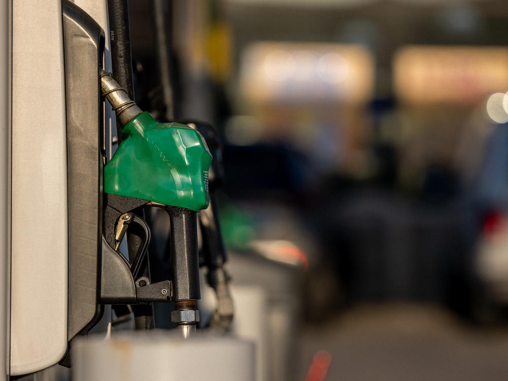 A gas pump is seen at a Shell gas station in Houston on April 1.