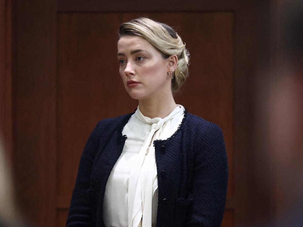 US actress Amber Heard returns from a break to the Fairfax County Circuit Courthouse in Fairfax, Virginia on Thursday.