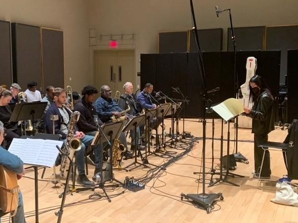 Skylar Tang attends Jazz at Lincoln Center Orchestra's recording of her original composition <em>Kaleidoscope</em>.