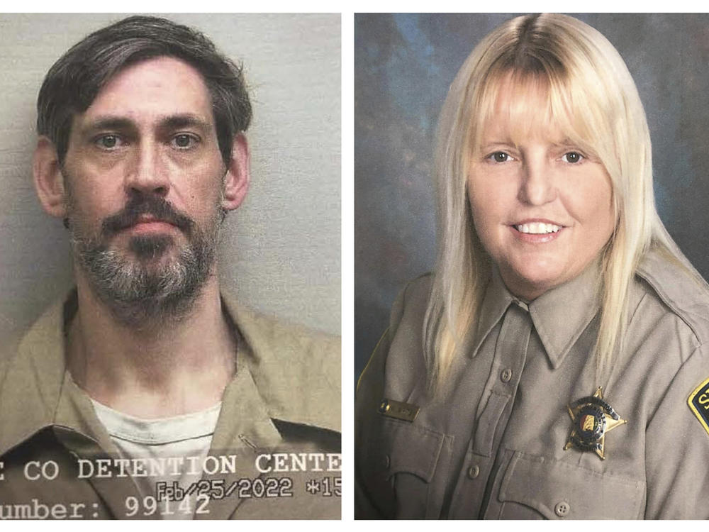 This combination of photos provided by the U.S. Marshals Service and Lauderdale County Sheriff's Office in April 2022 shows Casey White and assistant director of corrections Vicky White.