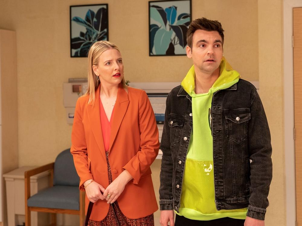 Heléne Yorke and Drew Tarver on <em>The Other Two</em>, which was renewed for a third season this past fall.