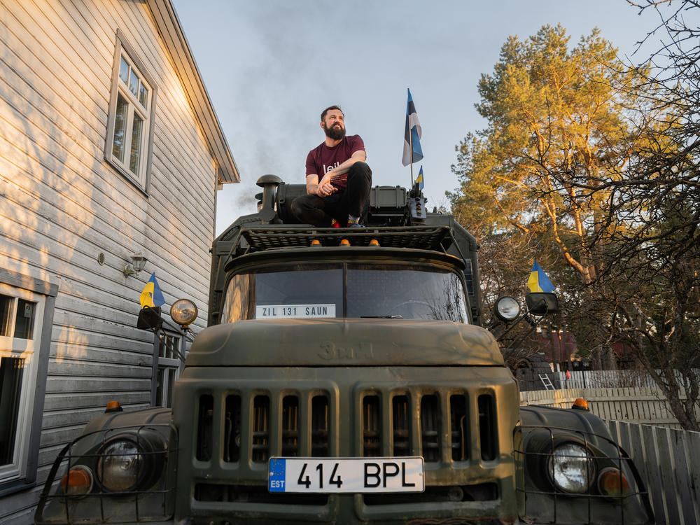 Adam Rang's house in the residential outskirts of Tallinn. Rang is a volunteer for Cyber Defense League in counterpropaganda and exporter of Estonian saunas.