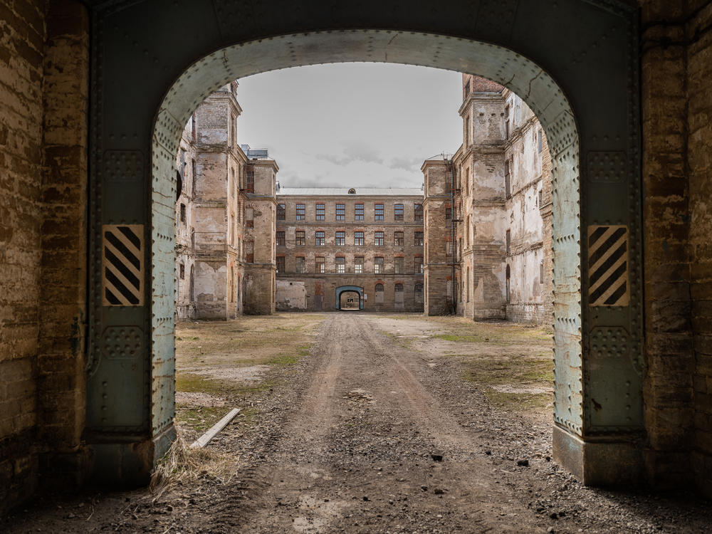 A former textile factory in Narva, Estonia, on the border with Russia. During Soviet times, 12,000 people were working here, and the last part of the factories closed down in 2010.