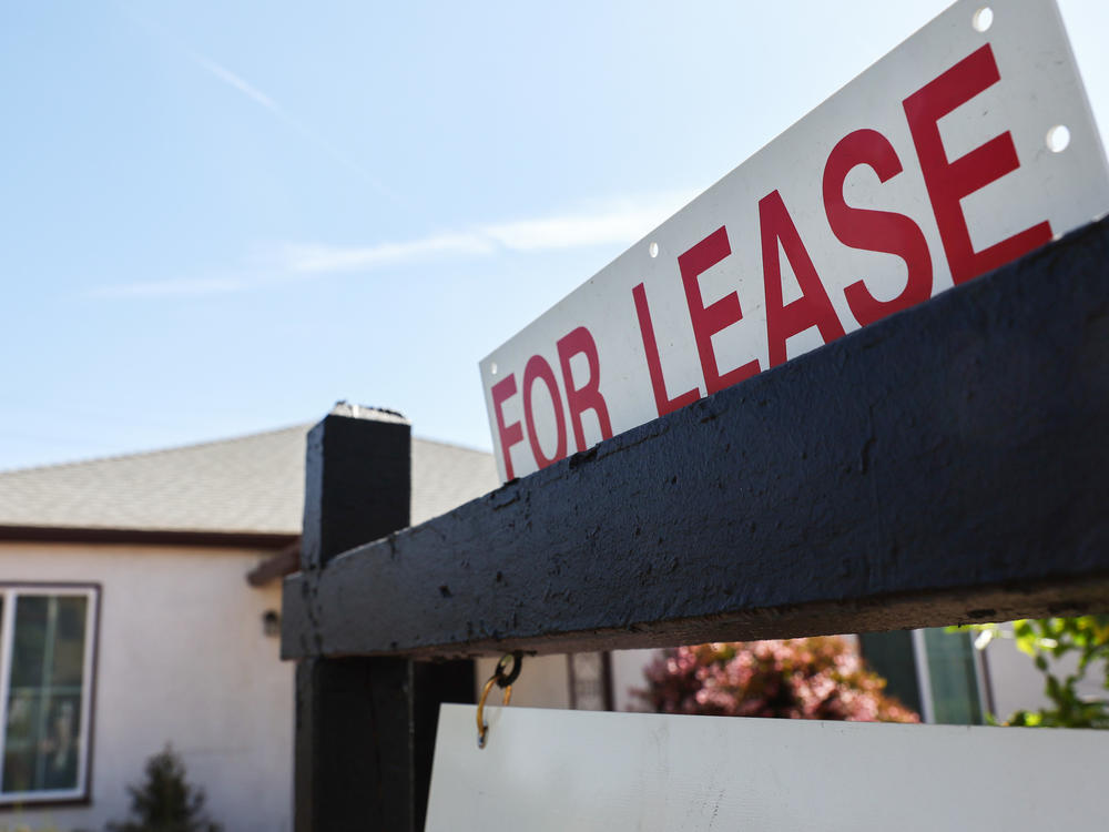 The soaring costs of basic necessities such as food and housing are disproportionately hitting people with lower incomes. Here, a house is available for rent in Los Angeles on March 15.