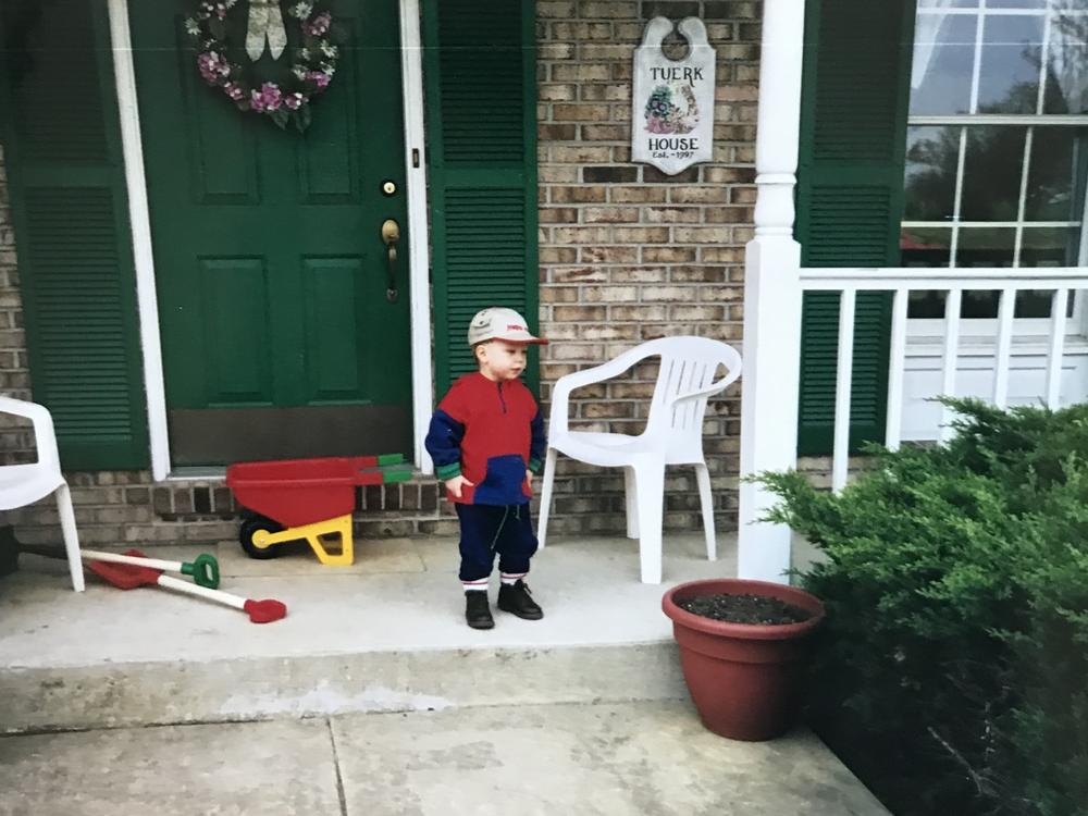 A young Alexander Tuerk inspecting the homestead out in Bel Air, a rural expanse of Maryland's northern territories.