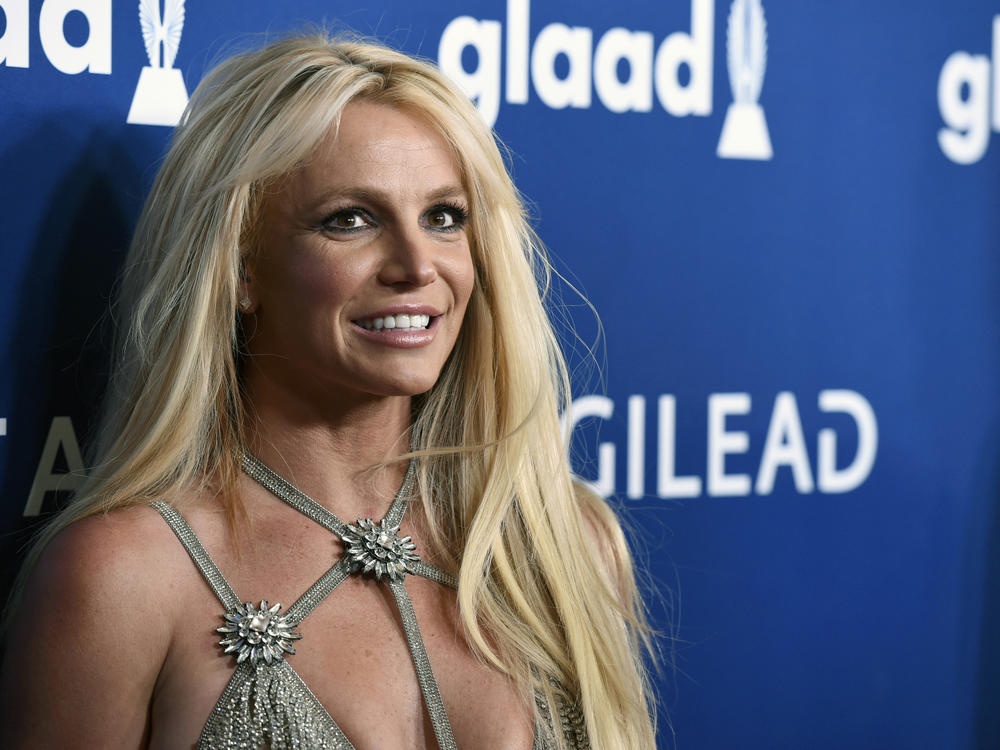 This April 12, 2018, photo shows Britney Spears at the 29th annual GLAAD Media Awards in Beverly Hills, Calif.