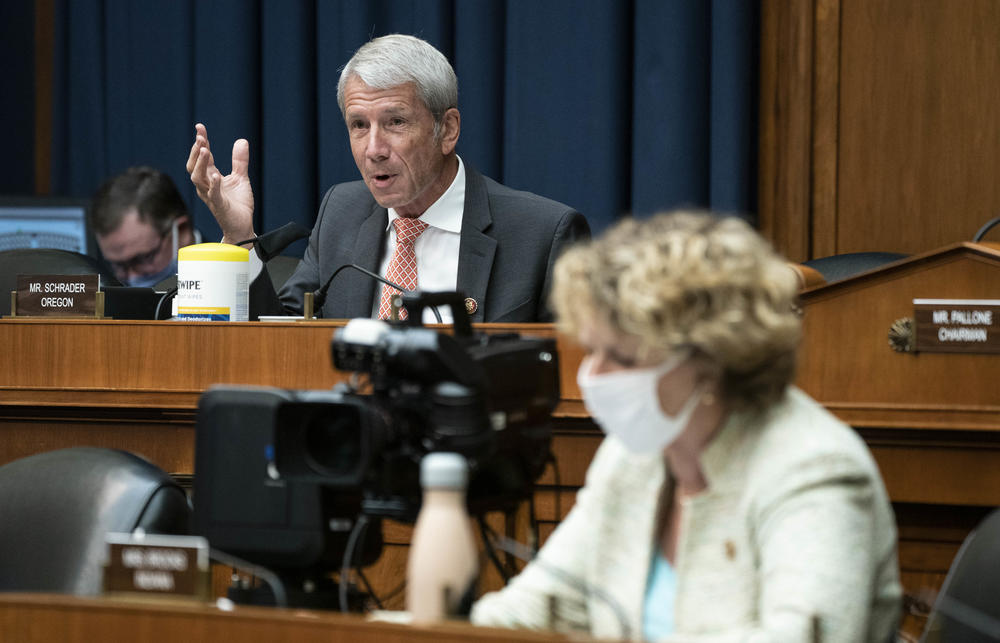 Rep. Kurt Schrader, a Democrat from Oregon, questions witnesses during a hearing on June 23, 2020.