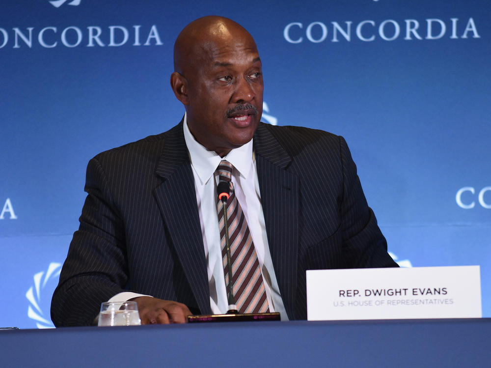 Congressman Dwight Evans speaks in New York City on September 19, 2017.