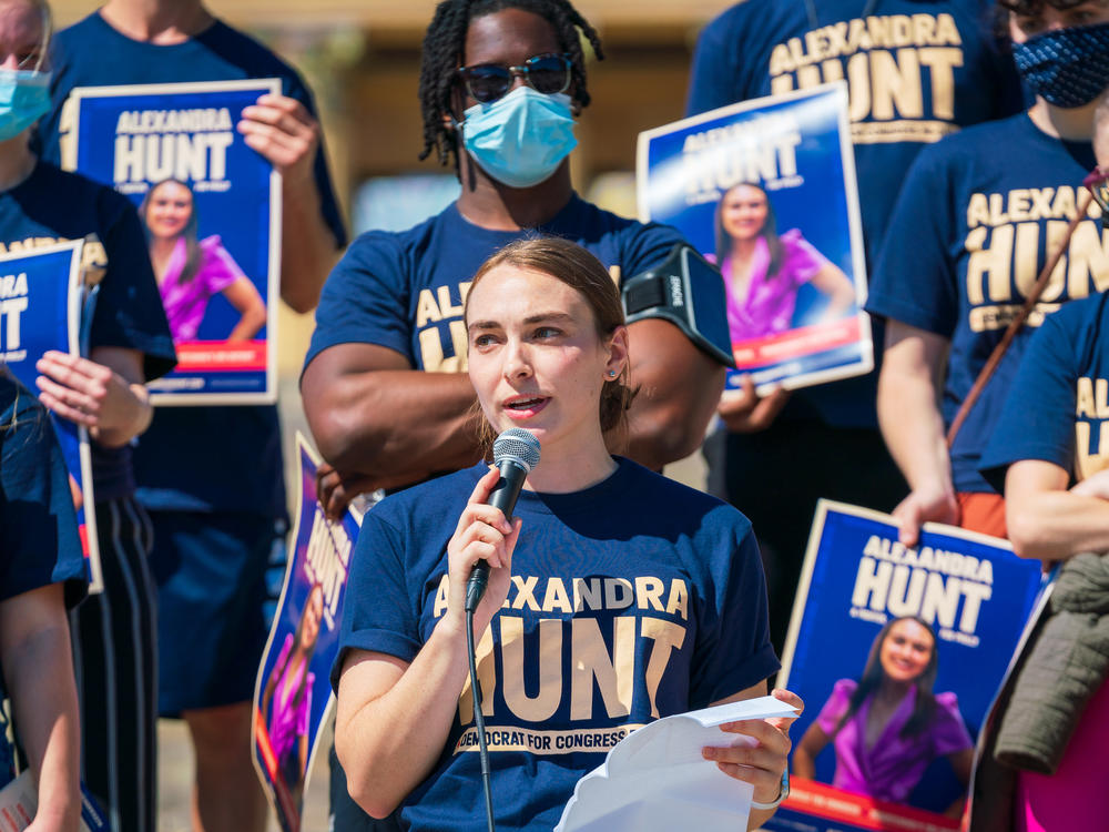 Alexandra Hunt is hoping to unseat Democratic establishment pick Dwight Evans to represent Pennsylvania's 3rd Congressional District.