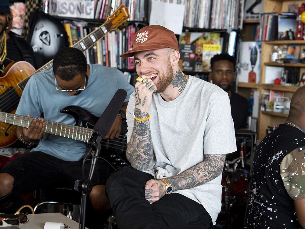 Mac Miller performs an NPR Tiny Desk Concert on Aug. 1, 2018.