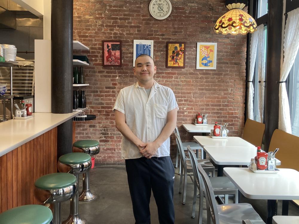 Sam Yoo, owner of Golden Diner, a restaurant in Chinatown.