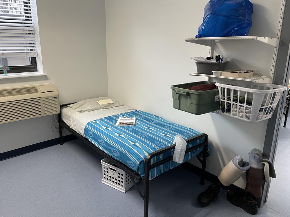 A bedroom at Christ House, a medical respite facility in Washington, D.C.